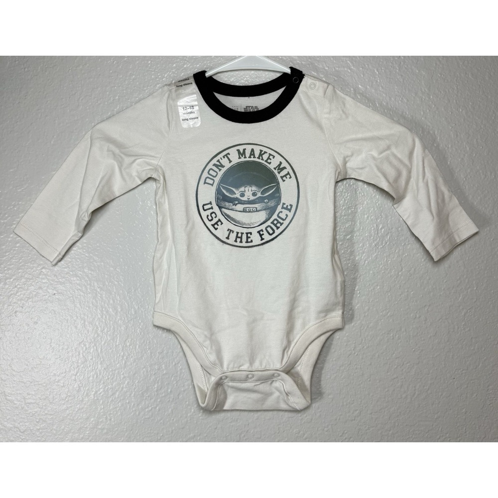 GAP Star Wars Grogu Baby Yoda Long Sleeve Bodysuit 12-18 Months